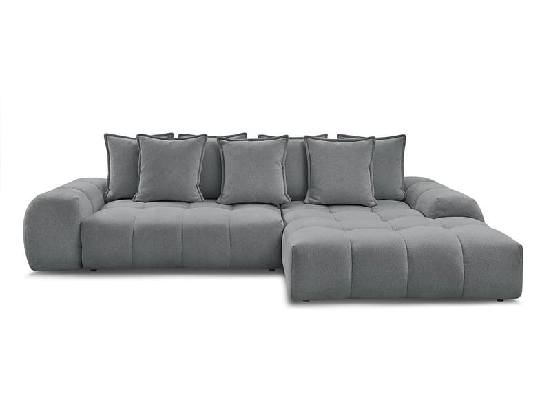 Ecksofa BOBOCHIC EVEREST Stoff chiniert dunkelgrau