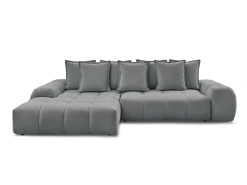 Ecksofa BOBOCHIC EVEREST Stoff chiniert dunkelgrau