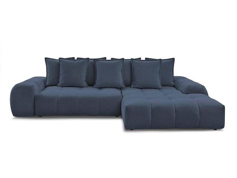 Ecksofa BOBOCHIC EVEREST Stoff chiniert dunkelblau