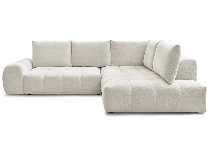 Ecksofa BOBOCHIC EVEREST Stoff chiniert weiss