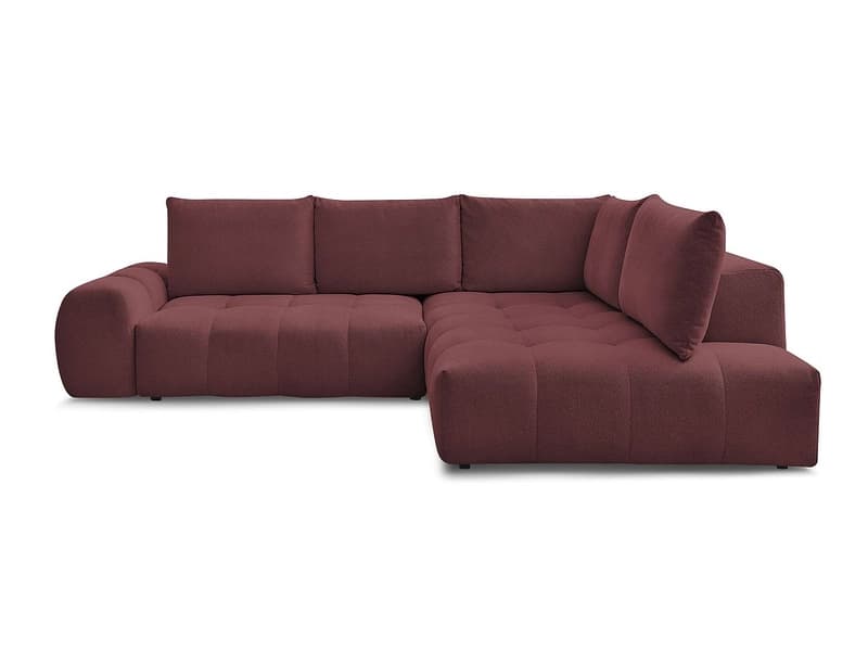 Ecksofa BOBOCHIC EVEREST Stoff chiniert rot