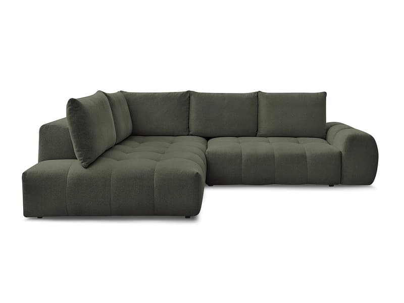 Ecksofa BOBOCHIC EVEREST Stoff chiniert grün