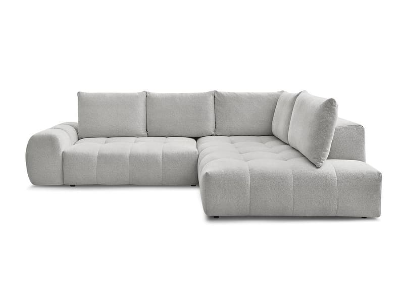 Ecksofa BOBOCHIC EVEREST Stoff chiniert hellgrau