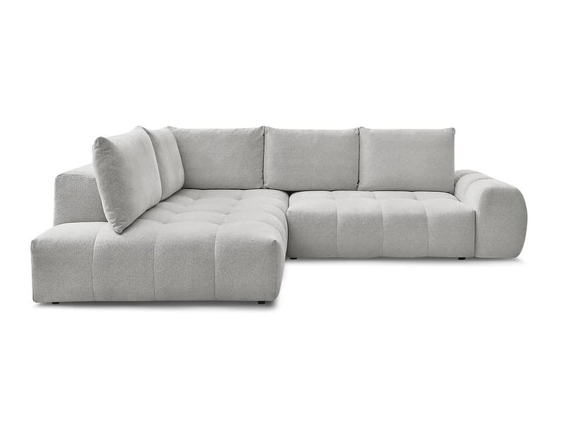 Ecksofa BOBOCHIC EVEREST Stoff chiniert hellgrau