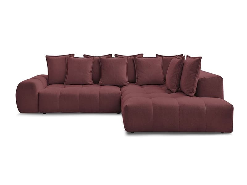 Ecksofa BOBOCHIC EVEREST Stoff chiniert rot