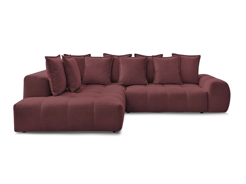 Ecksofa BOBOCHIC EVEREST Stoff chiniert rot