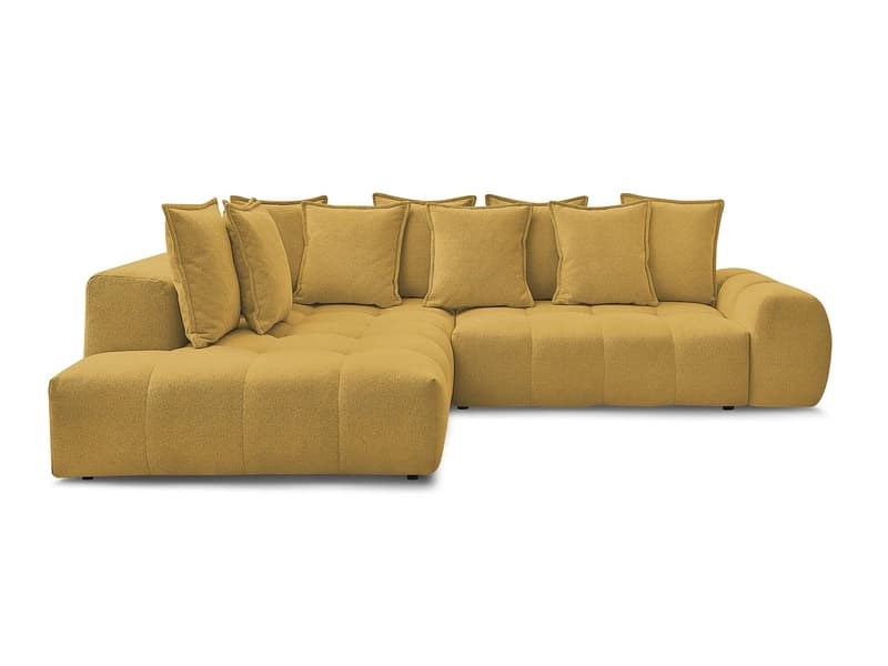 Ecksofa BOBOCHIC EVEREST Stoff chiniert gelb
