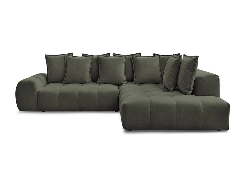 Ecksofa BOBOCHIC EVEREST Stoff chiniert grün