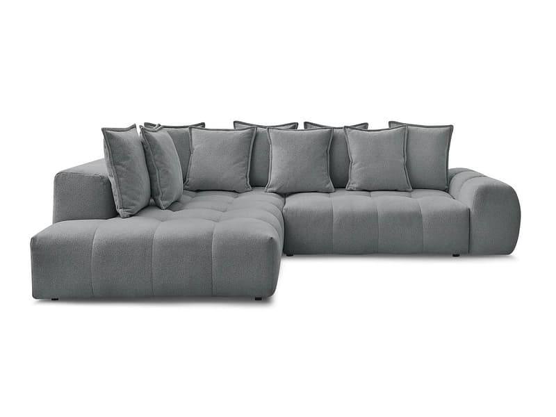 Ecksofa BOBOCHIC EVEREST Stoff chiniert dunkelgrau
