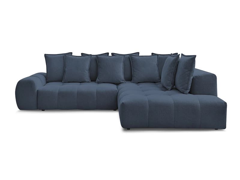 Ecksofa BOBOCHIC EVEREST Stoff chiniert dunkelblau