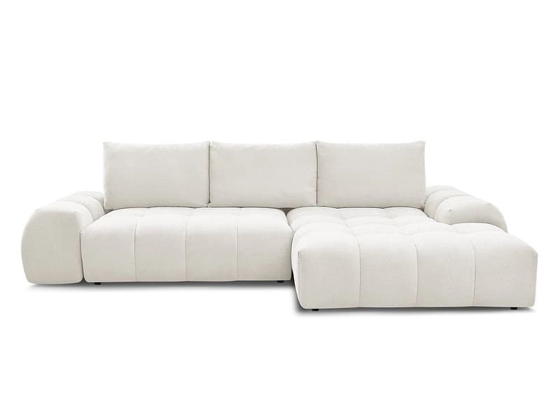 Ecksofa BOBOCHIC EVEREST Stoff mit Textur weiss