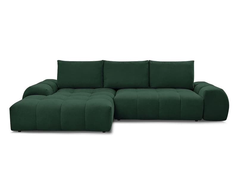 Ecksofa BOBOCHIC EVEREST Stoff mit Textur grün