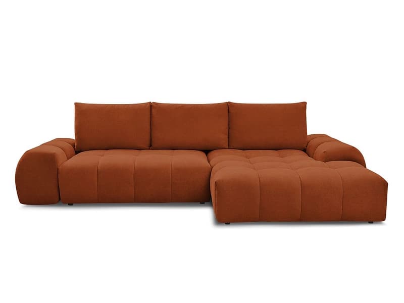 Ecksofa BOBOCHIC EVEREST Stoff mit Textur orange