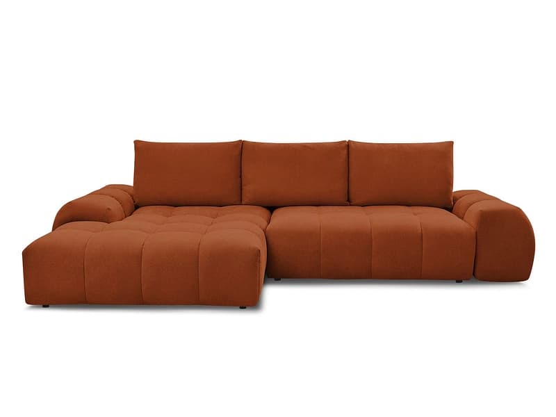 Ecksofa BOBOCHIC EVEREST Stoff mit Textur orange