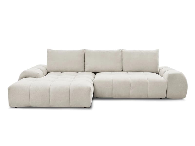 Ecksofa BOBOCHIC EVEREST Stoff mit Textur beige