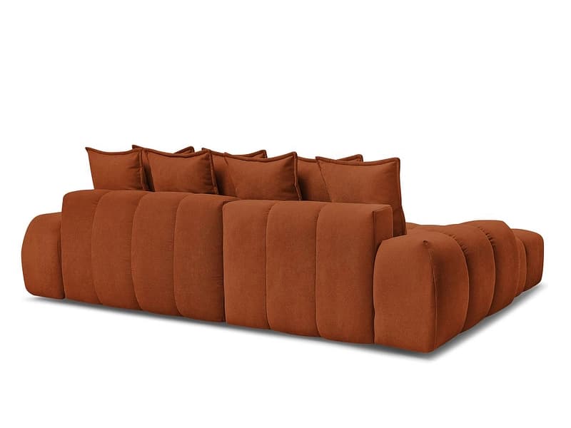 Ecksofa BOBOCHIC EVEREST Stoff mit Textur orange