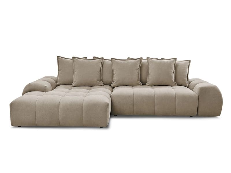 Ecksofa BOBOCHIC EVEREST Stoff mit Textur taupe