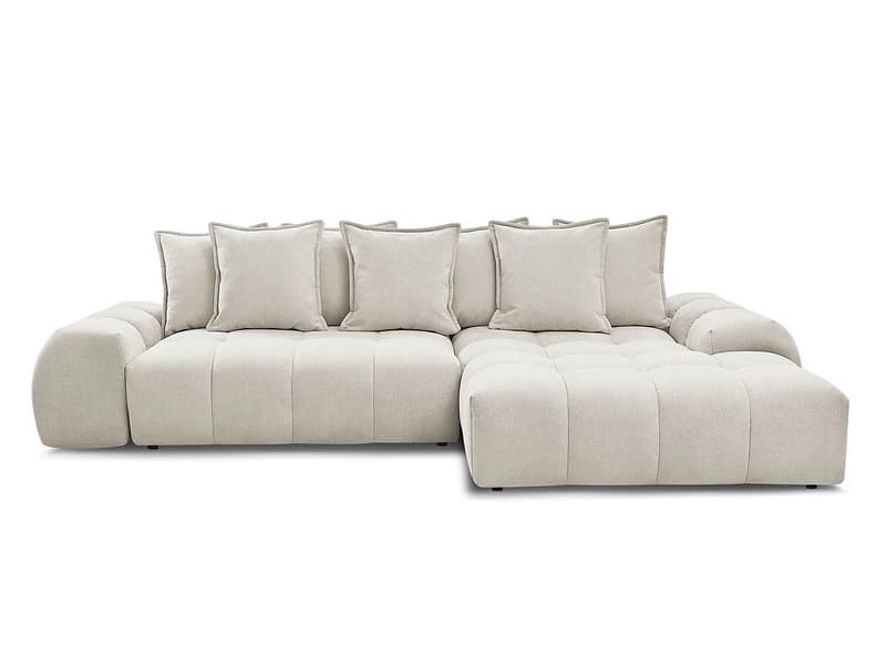 Ecksofa BOBOCHIC EVEREST Stoff mit Textur beige