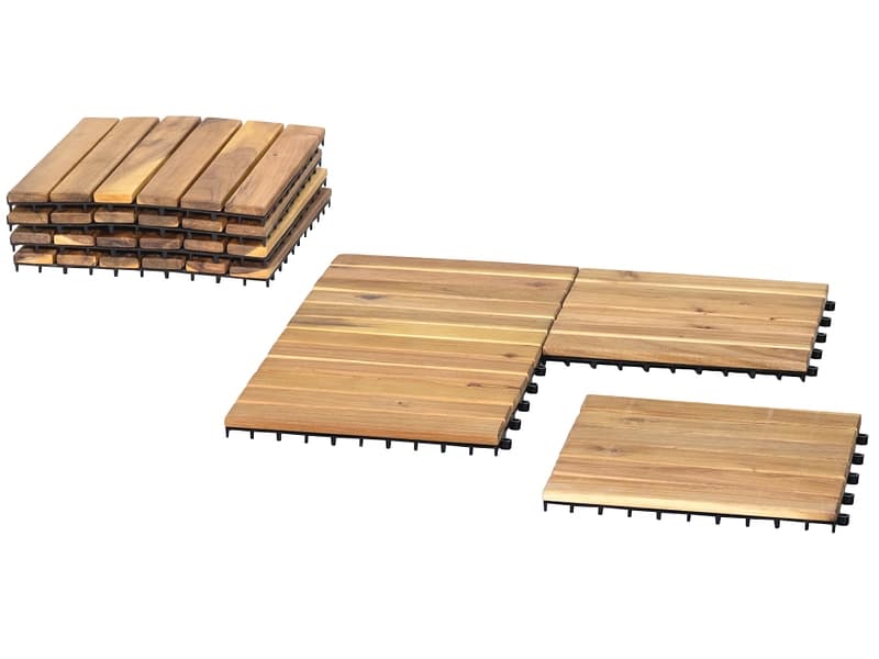 Set aus 10 Bodenrost für Terrasse FLOOR massives holz holz