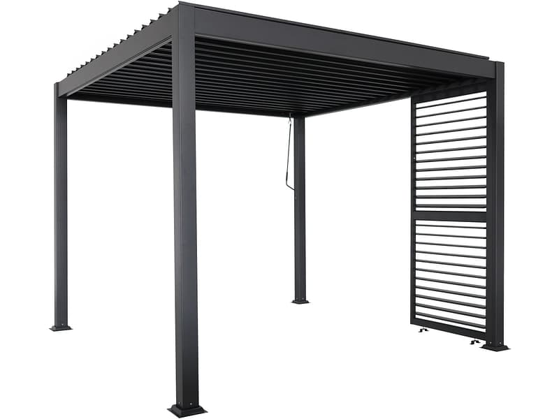 Lamellenwand für Pergola HOLBOX 4.5x91.6x220cm grau