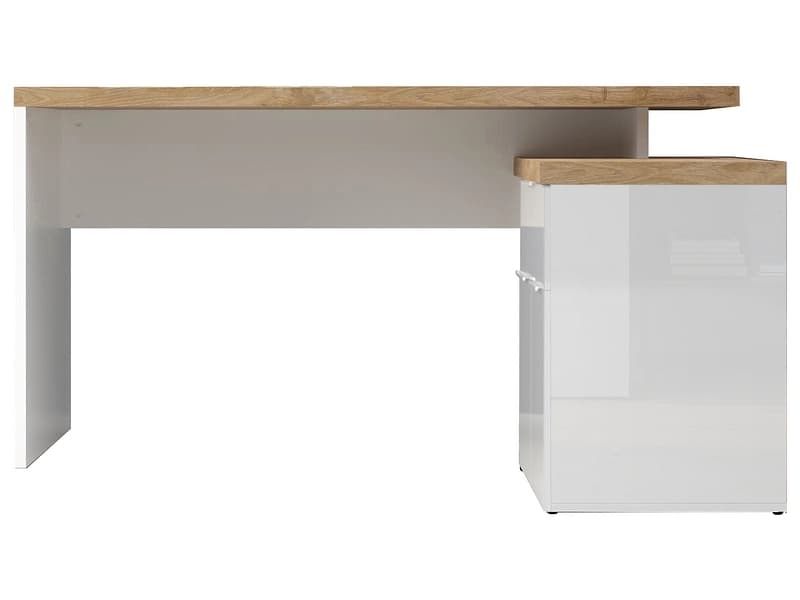 Schreibtisch EASY OFFICE 140x120x75cm weiss lackiert