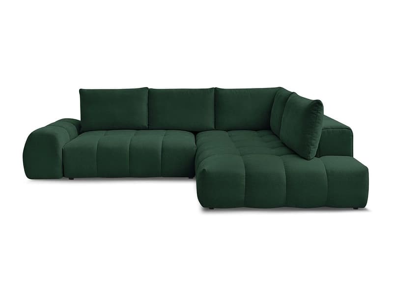 Ecksofa BOBOCHIC EVEREST Stoff mit Textur grün