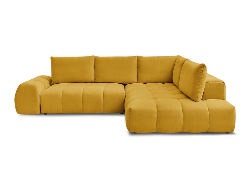 Ecksofa BOBOCHIC EVEREST Stoff mit Textur gelb