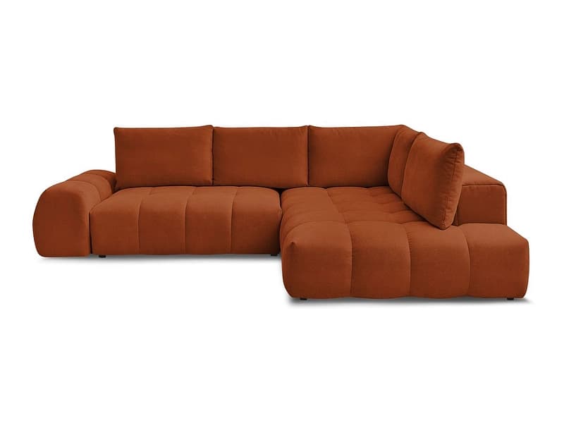 Ecksofa BOBOCHIC EVEREST Stoff mit Textur orange