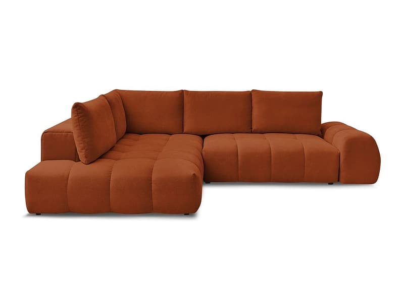 Ecksofa BOBOCHIC EVEREST Stoff mit Textur orange