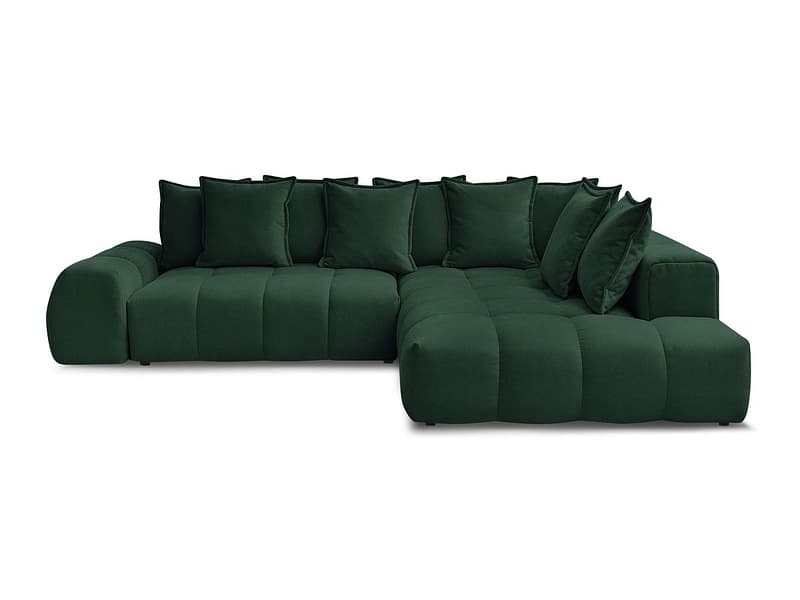 Ecksofa BOBOCHIC EVEREST Stoff mit Textur grün