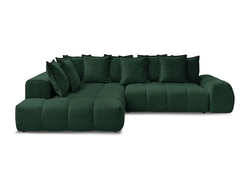 Ecksofa BOBOCHIC EVEREST Stoff mit Textur grün