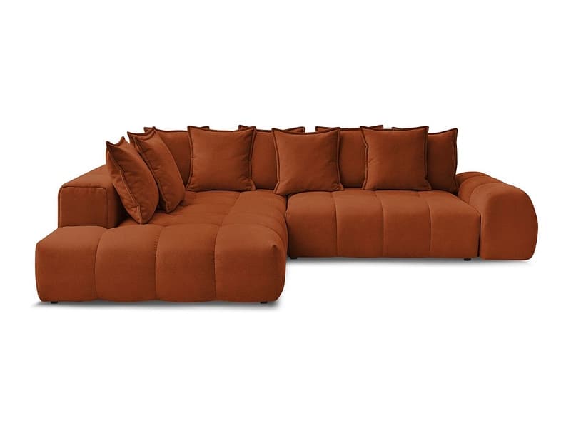 Ecksofa BOBOCHIC EVEREST Stoff mit Textur orange