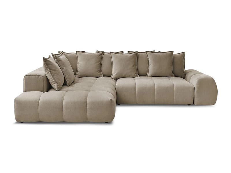 Ecksofa BOBOCHIC EVEREST Stoff mit Textur taupe