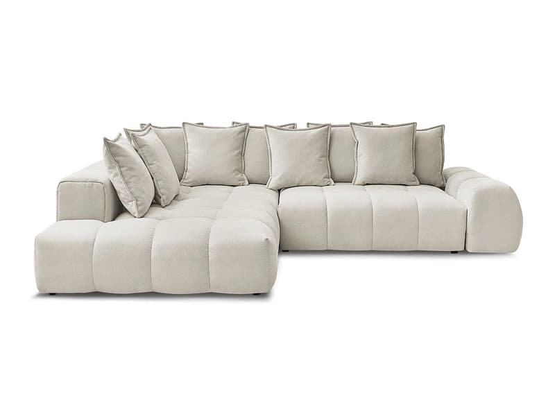Ecksofa BOBOCHIC EVEREST Stoff mit Textur beige