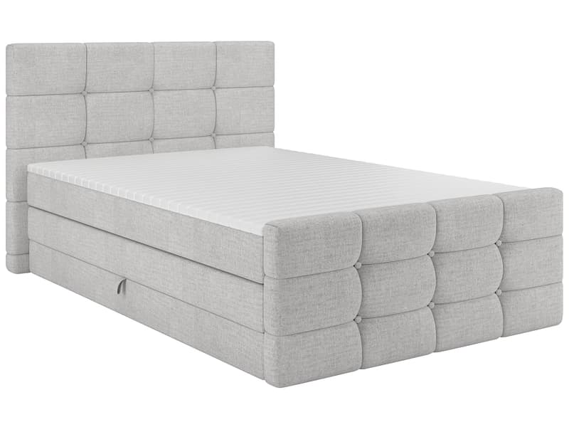 Boxspringbett SHADOW grau 140x200cm fest