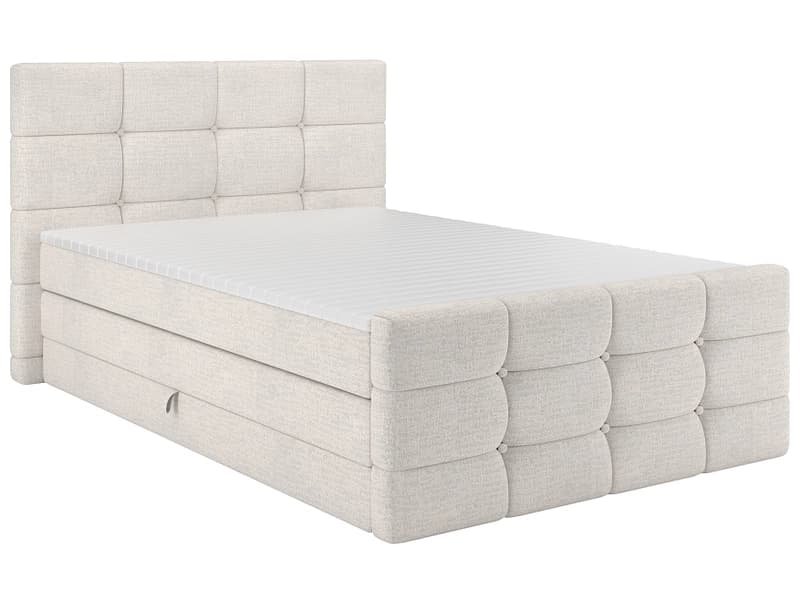 Boxspringbett SHADOW beige 140x200cm fest