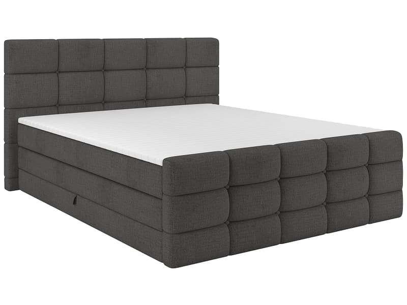 Boxspringbett SHADOW dunkelgrau 160x200cm fest