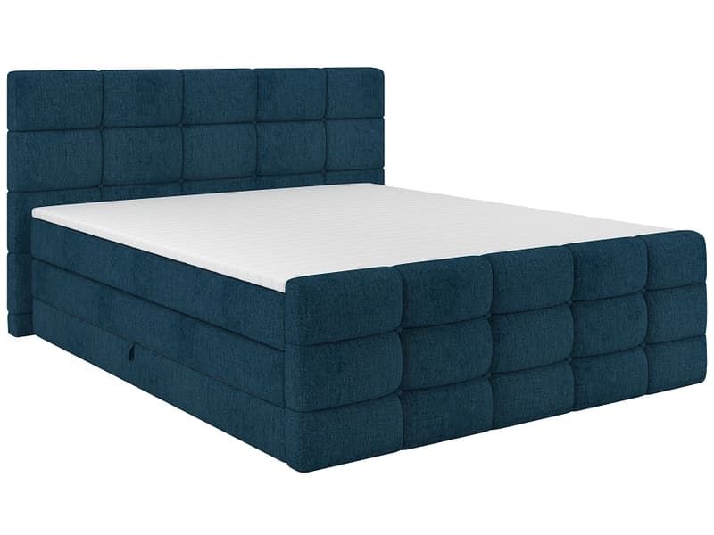 Boxspringbett SHADOW dunkelblau 160x200cm fest