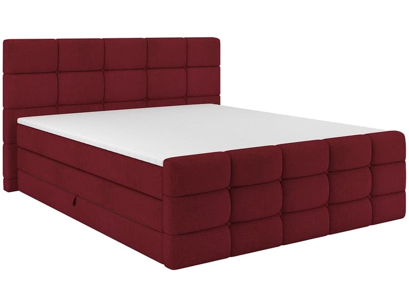 Boxspringbett SHADOW bordeau 180x200cm fest