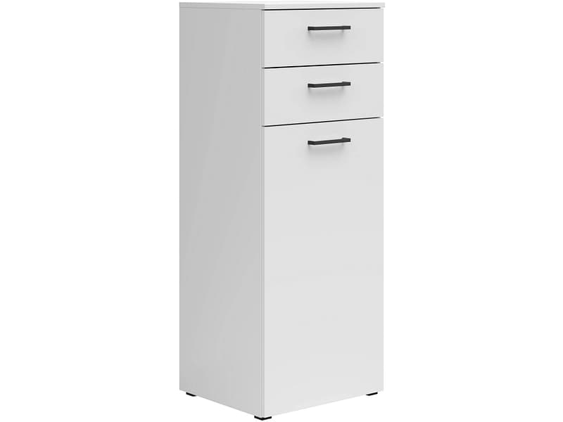 Kommode MULTI 1 Tür 2 Schubladen 40x45x115cm weiss