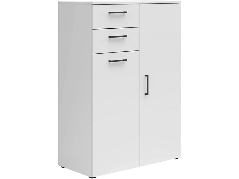 Kommode MULTI 2 Türen 2 Schubladen 40x80x115cm weiss
