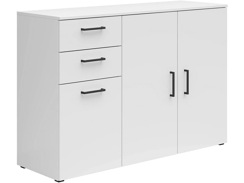 Kommode MULTI 3 Türen 2 Schubladen 40x120x83cm weiss