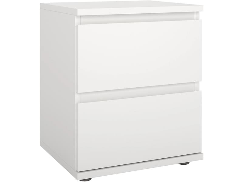 Nachttisch NOVA 2 Schubladen 40.2x34x48.2cm weiss matt