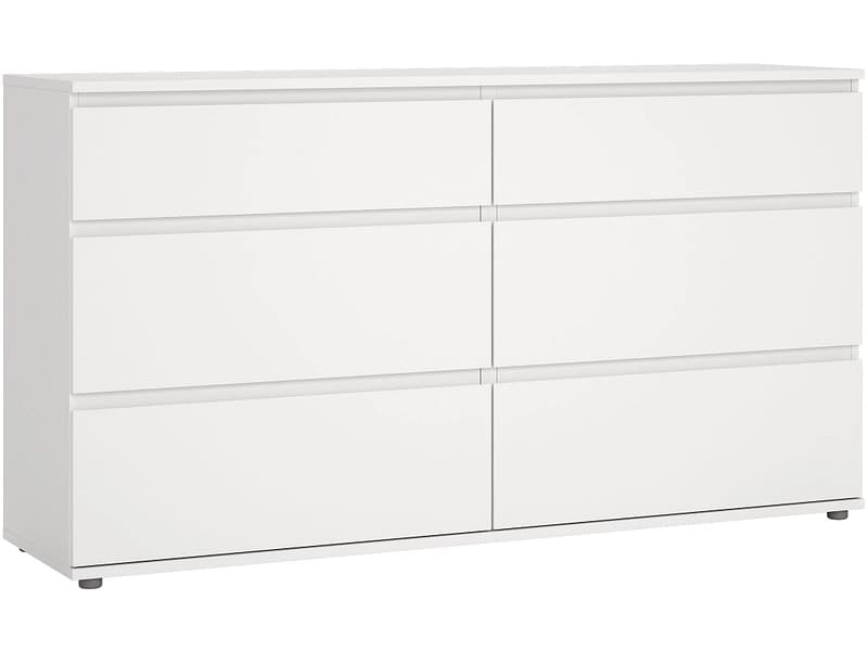 Kommode NOVA 6 Schubladen 40x153.4x83.7cm weiss matt