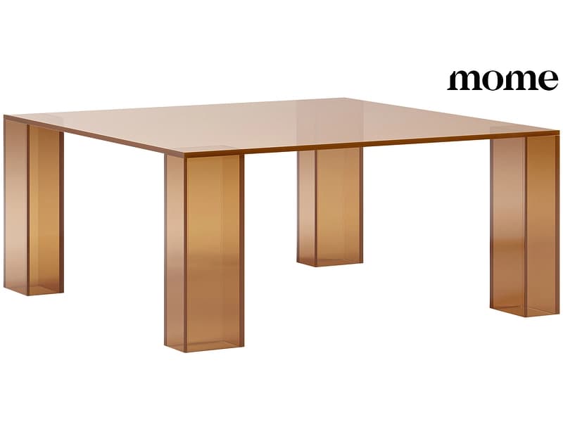 MOME Couchtish VERENA 80x80x35cm rotbraun