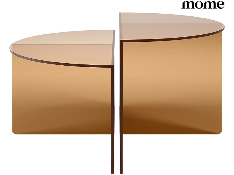 MOME Couchtish VELTA 80x80x43cm rotbraun