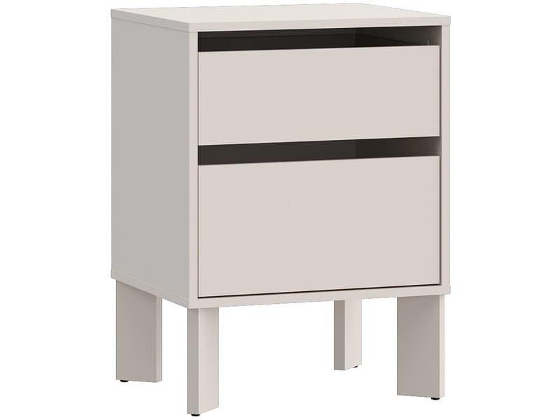 Nachttisch TAHOE 2 Schubladen 48.2x41.4x65.9cm sand dekor