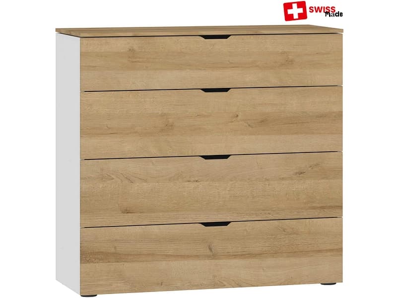 Kommode EVOLUTION 4 Schubladen 43x90x87cm eiche ton melamin