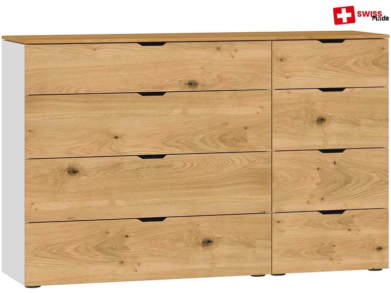 Kommode EVOLUTION 8 Schubladen 43x135x87cm eiche melamin