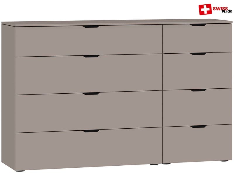Kommode EVOLUTION 8 Schubladen 43x135x87cm taupe melamin